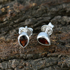 Garnet-Korean-Camila-Solitaire-Stud-Red-Silver-Earring