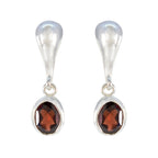 Garnet-American-Riley-Solitaire-Stud-Red-Sterling-Silver-Earring