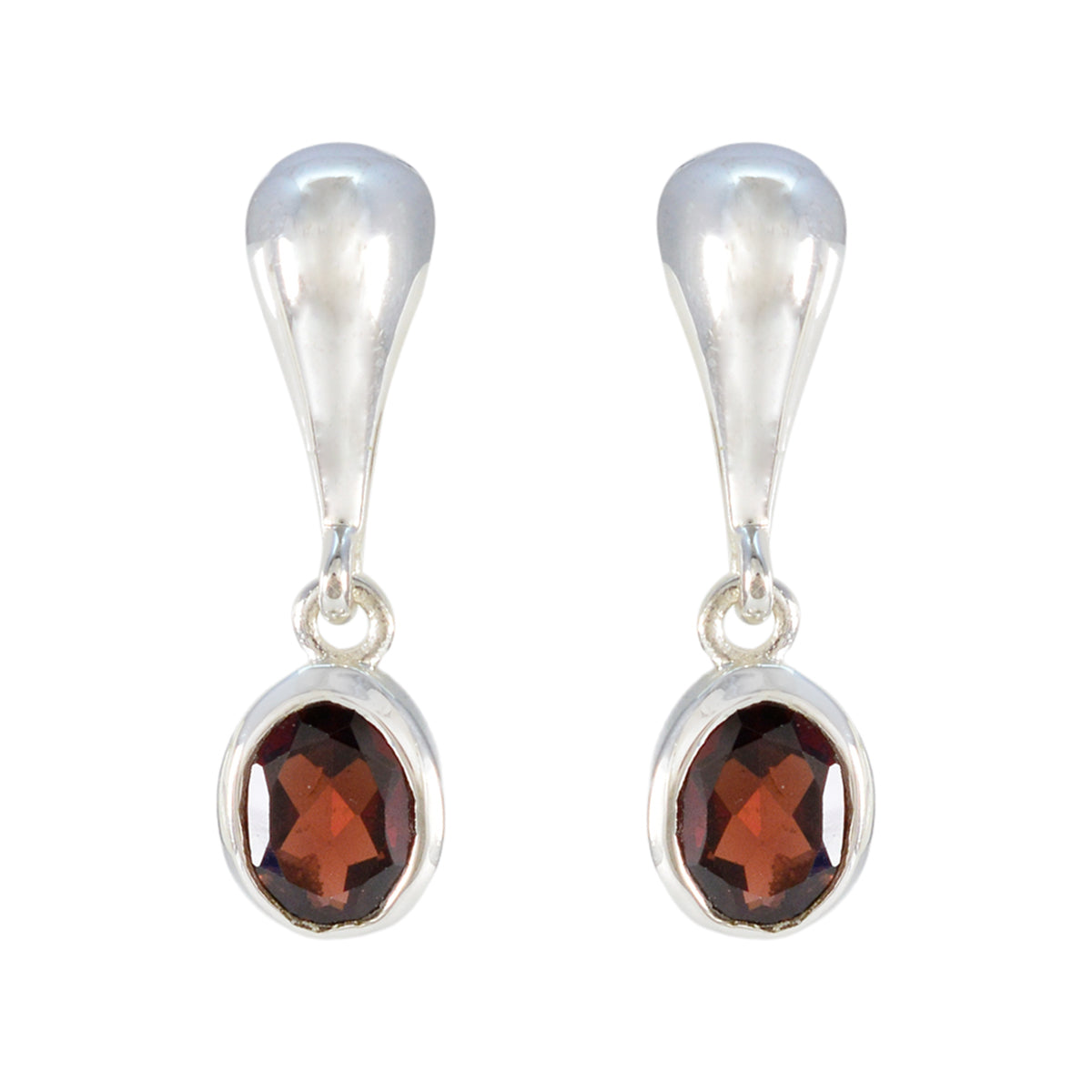 Garnet-American-Riley-Solitaire-Stud-Red-Sterling-Silver-Earring