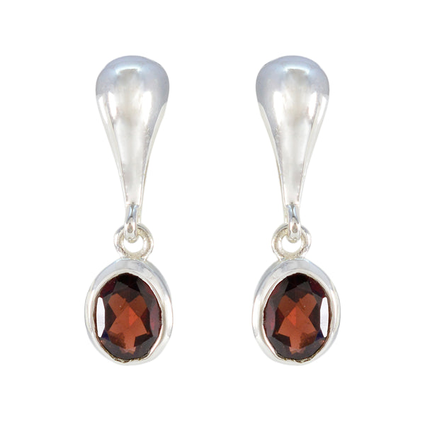 Garnet-American-Riley-Solitaire-Stud-Red-Sterling-Silver-Earring