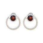 Garnet-Middle-Eastern-Fernanda-Solitaire-Stud-Red-Sterling-Silver-Earring