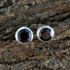 Garnet-American-Fernanda-Solitaire-Stud-Red-925-Sterling-Silver-Earring