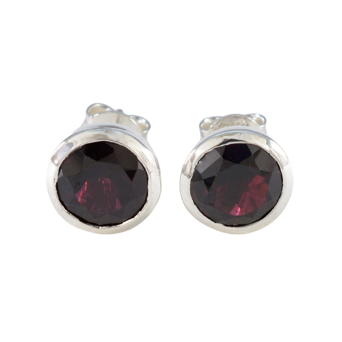 Garnet-American-Fernanda-Solitaire-Stud-Red-925-Sterling-Silver-Earring
