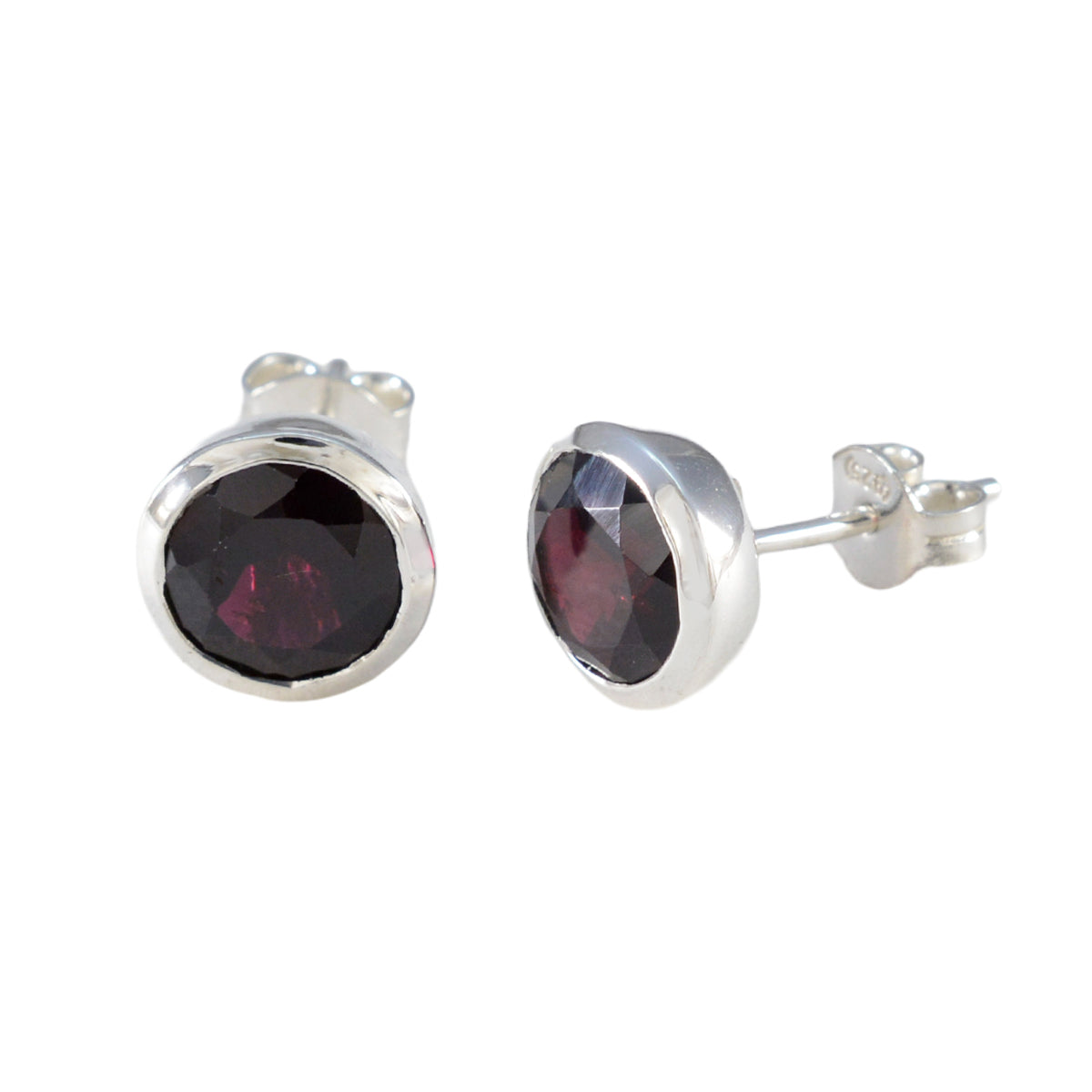 Garnet-American-Fernanda-Solitaire-Stud-Red-925-Sterling-Silver-Earring