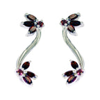 Garnet-Moroccan-Jia-multiple-Stud-Red-925-Sterling-Silver-Earring