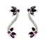 Garnet-Moroccan-Jia-multiple-Stud-Red-925-Sterling-Silver-Earring