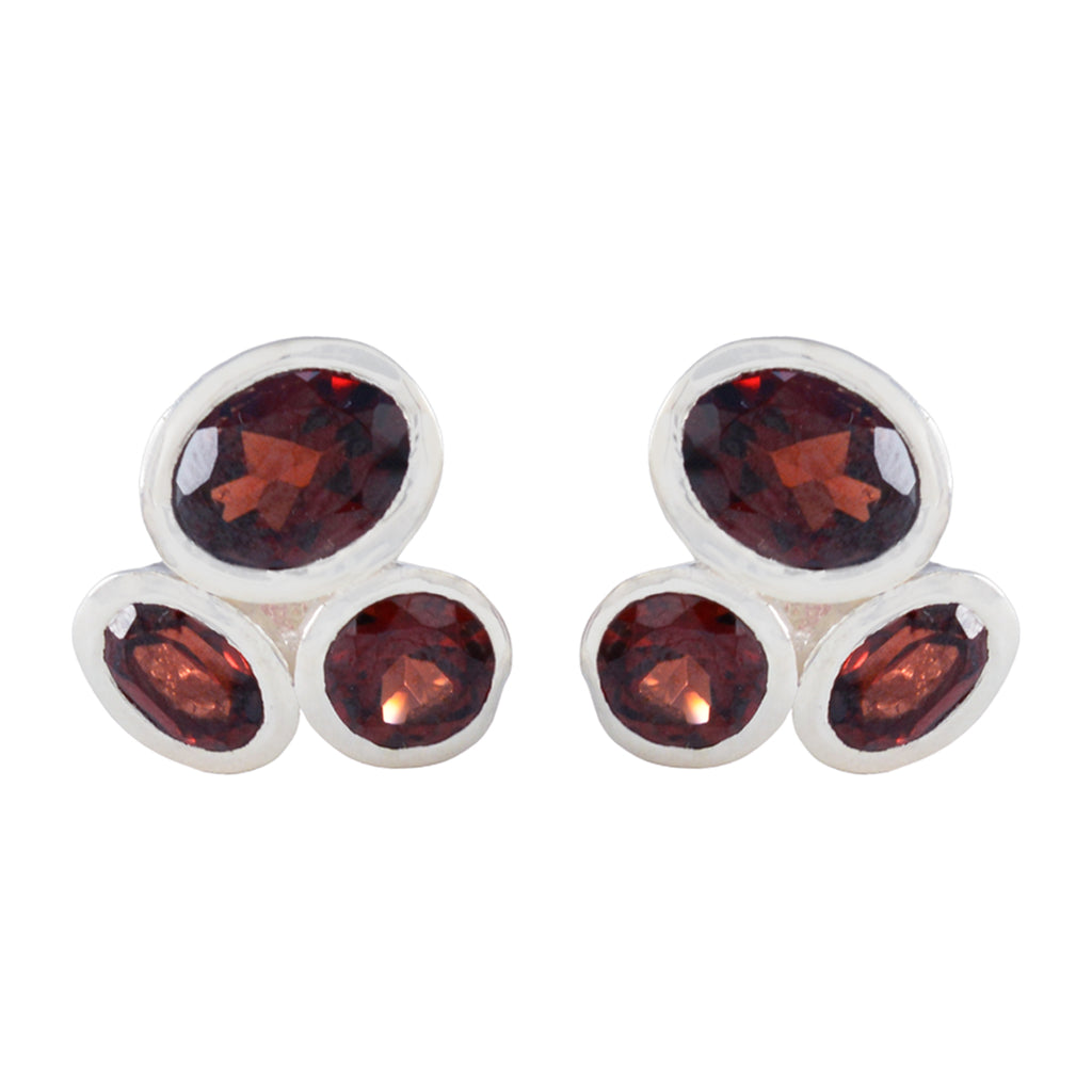 Garnet-Egyptian-Ji-eun-multiple-Stud-Red-92.5-Silver-Earring