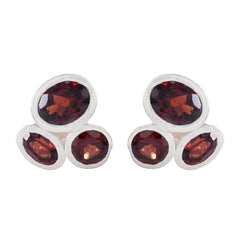 Garnet-Egyptian-Ji-eun-multiple-Stud-Red-92.5-Silver-Earring