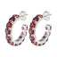 Garnet-Russian-Gabriela-multiple-Stud-Red-92.5-Silver-Earring