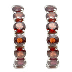 Garnet-Russian-Gabriela-multiple-Stud-Red-92.5-Silver-Earring