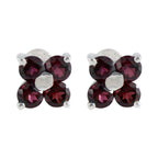 Garnet-American-Ivana-multiple-Stud-Red-Silver-Earring
