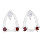 Garnet-Japanese-Milagros-multiple-Stud-Red-925-Silver-Earring