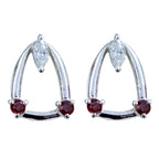Garnet-Japanese-Milagros-multiple-Stud-Red-925-Silver-Earring