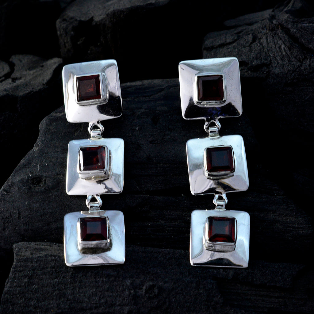 Garnet-Italian-Nayara-multiple-Stud-Red-Sterling-Silver-Earring