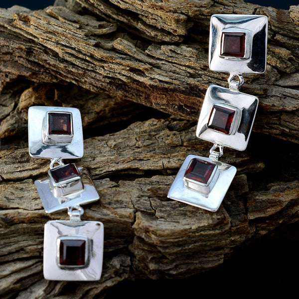 Garnet-Italian-Nayara-multiple-Stud-Red-Sterling-Silver-Earring