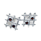 Garnet-Spanish-Luisa-multiple-Stud-Red-92.5-Silver-Earring