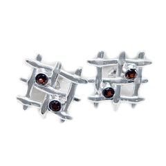 Garnet-Spanish-Luisa-multiple-Stud-Red-92.5-Silver-Earring