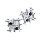 Garnet-Spanish-Luisa-multiple-Stud-Red-92.5-Silver-Earring