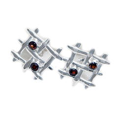 Garnet-Spanish-Luisa-multiple-Stud-Red-92.5-Silver-Earring