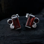 Garnet-Spanish-Pilar-multiple-Stud-Red-Silver-Earring