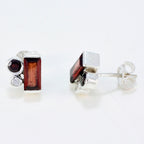 Garnet-Spanish-Pilar-multiple-Stud-Red-Silver-Earring