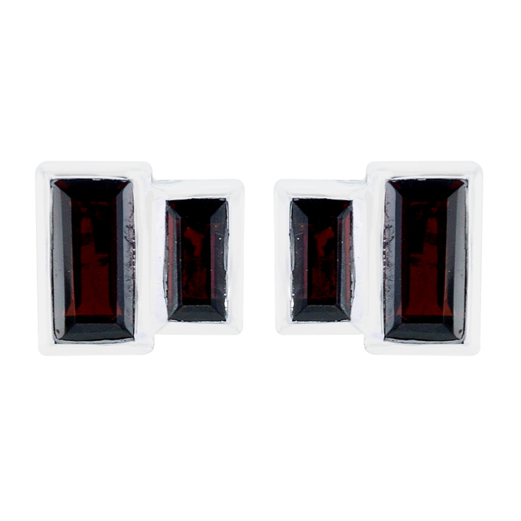 Garnet-French-Renata-multiple-Stud-Red-925-Sterling-Silver-Earring