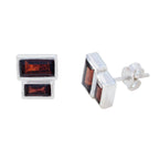 Garnet-French-Renata-multiple-Stud-Red-925-Sterling-Silver-Earring