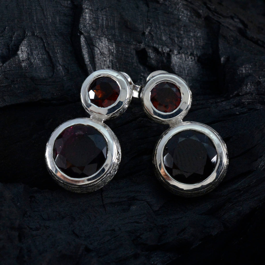 Garnet-Korean-Elena-Toi-et-Moi-Stud-Red-92.5-Silver-Earring