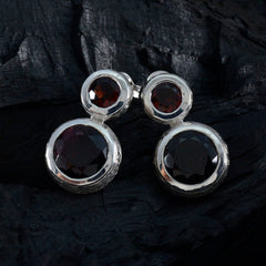 Garnet-Korean-Elena-Toi-et-Moi-Stud-Red-92.5-Silver-Earring