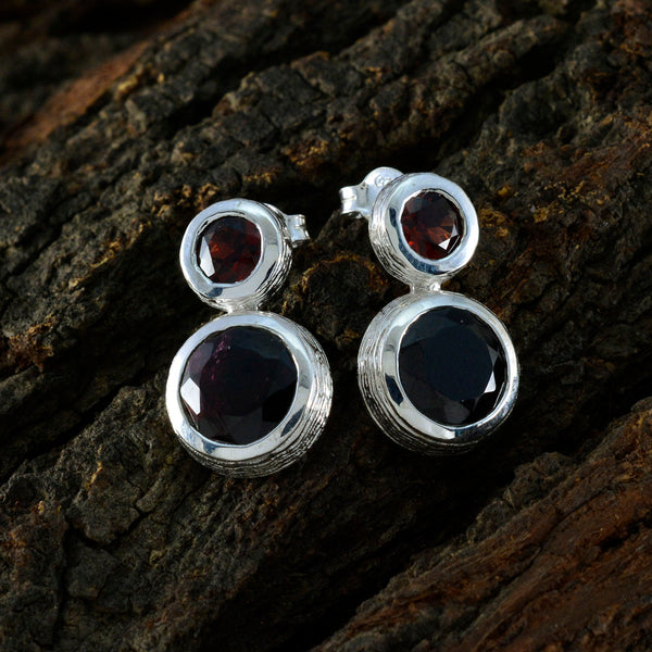 Garnet-Korean-Elena-Toi-et-Moi-Stud-Red-92.5-Silver-Earring