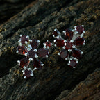 Garnet-Russian-Grace-multiple-Stud-Red-Silver-Earring