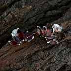 Garnet-Turkish-Mei-multiple-Stud-Red-Sterling-Silver-Earring