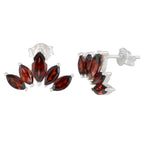 Garnet-Turkish-Mei-multiple-Stud-Red-Sterling-Silver-Earring