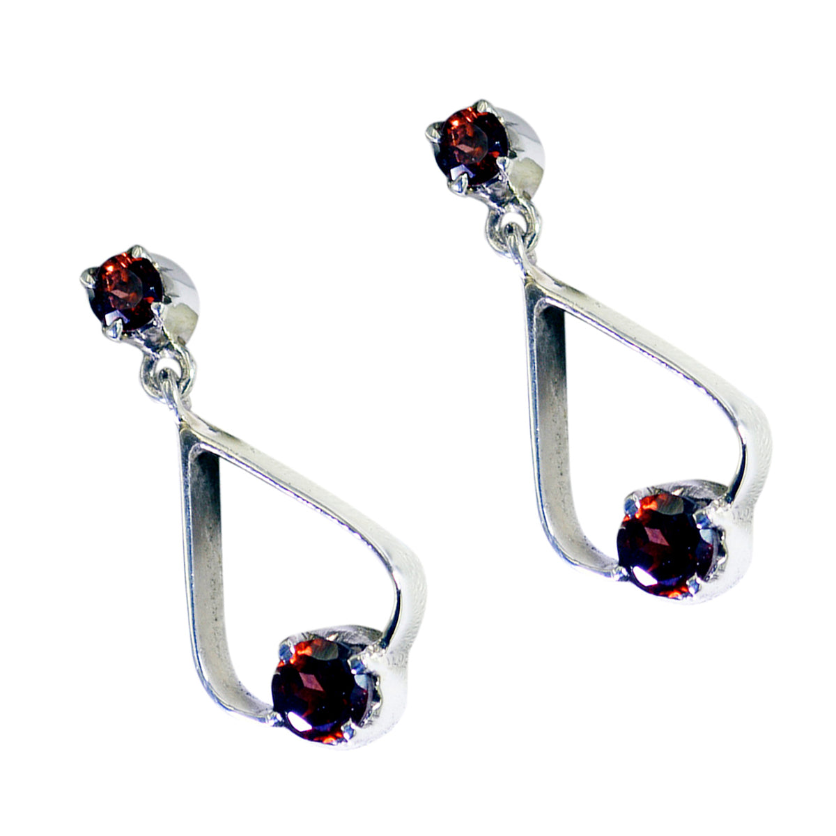 Garnet-Middle-Eastern-Naomi-multiple-Stud-Red-925-Sterling-Silver-Earring