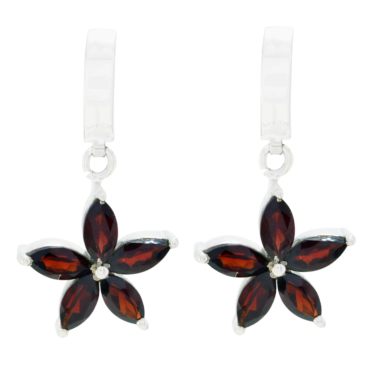 Garnet-Mexican-Nari-multiple-Dangle-Red-925-Sterling-Silver-Earring