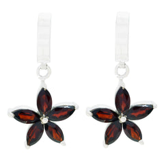 Garnet-Mexican-Nari-multiple-Dangle-Red-925-Sterling-Silver-Earring