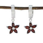 Garnet-American-Lourdes-multiple-Dangle-Red-925-Sterling-Silver-Earring