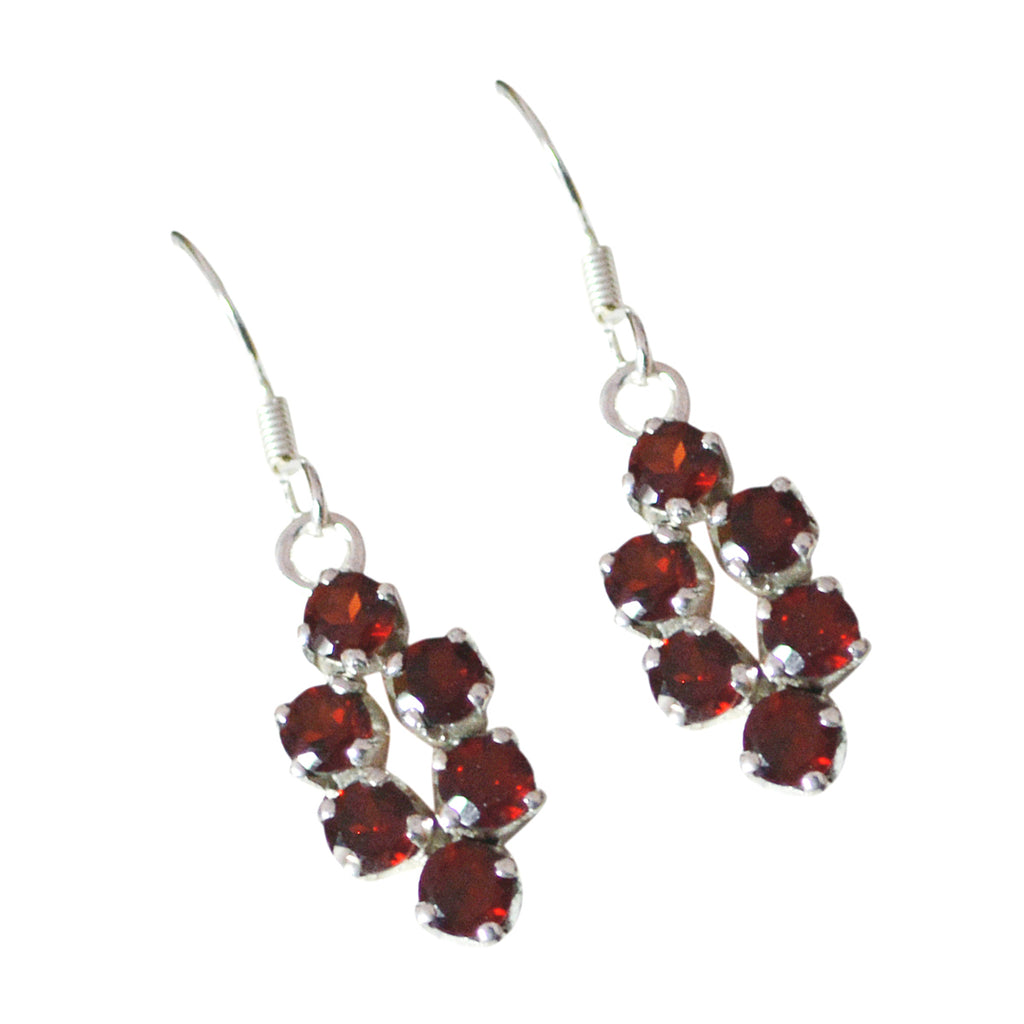 Garnet-Australian-Rina-multiple-Dangle-Red-Sterling-Silver-Earring