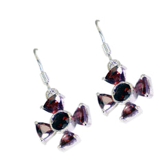 Garnet-Spanish-Sakura-multiple-Dangle-Red-925-Silver-Earring