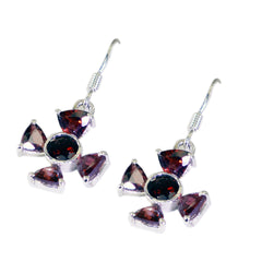 Garnet-Spanish-Sakura-multiple-Dangle-Red-925-Silver-Earring