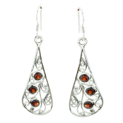 Garnet-Moroccan-Teresa-multiple-Dangle-Red-92.5-Silver-Earring