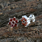 Garnet-Egyptian-Valentina-multiple-Stud-Red-925-Sterling-Silver-Earring