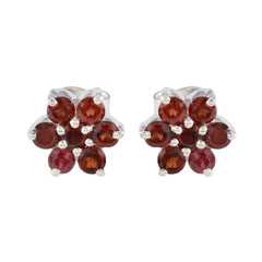 Garnet-Egyptian-Valentina-multiple-Stud-Red-925-Sterling-Silver-Earring