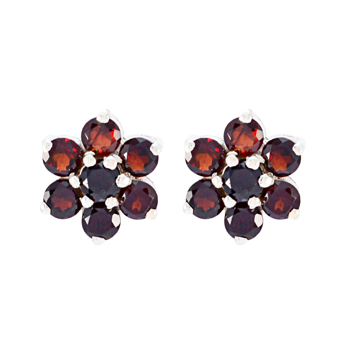 Garnet-Egyptian-Valentina-multiple-Stud-Red-925-Sterling-Silver-Earring