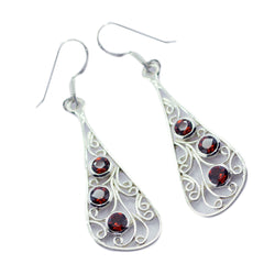 Garnet-Latin-American-Seo-yeon-multiple-Dangle-Red-925-Sterling-Silver-Earring