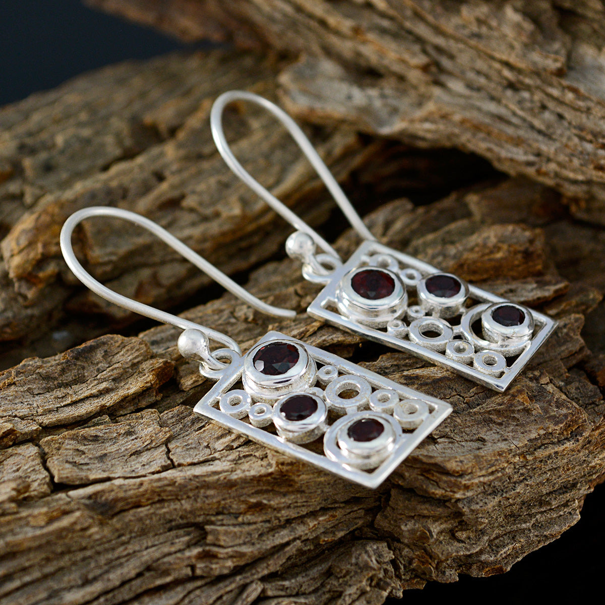 Garnet-Japanese-Abigail-multiple-Dangle-Red-Sterling-Silver-Earring