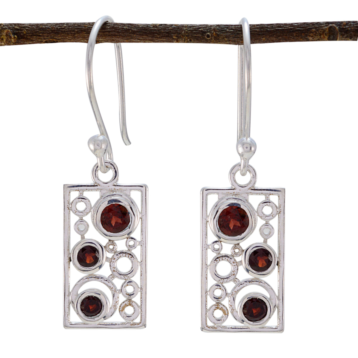 Garnet-Japanese-Abigail-multiple-Dangle-Red-Sterling-Silver-Earring