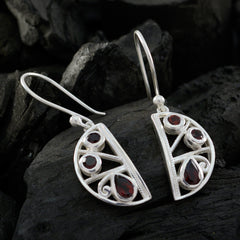 Garnet-Korean-Camila-multiple-Dangle-Red-925-Silver-Earring