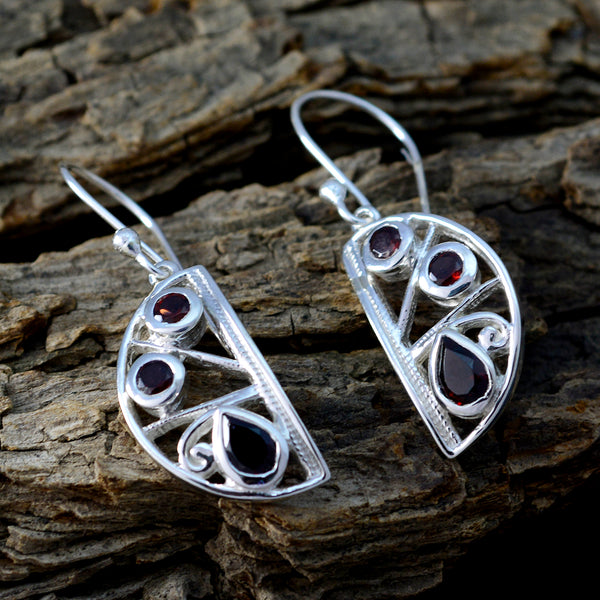 Garnet-Korean-Camila-multiple-Dangle-Red-925-Silver-Earring