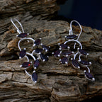 Garnet-Latin-American-Eliza-multiple-Dangle-Red-Sterling-Silver-Earring